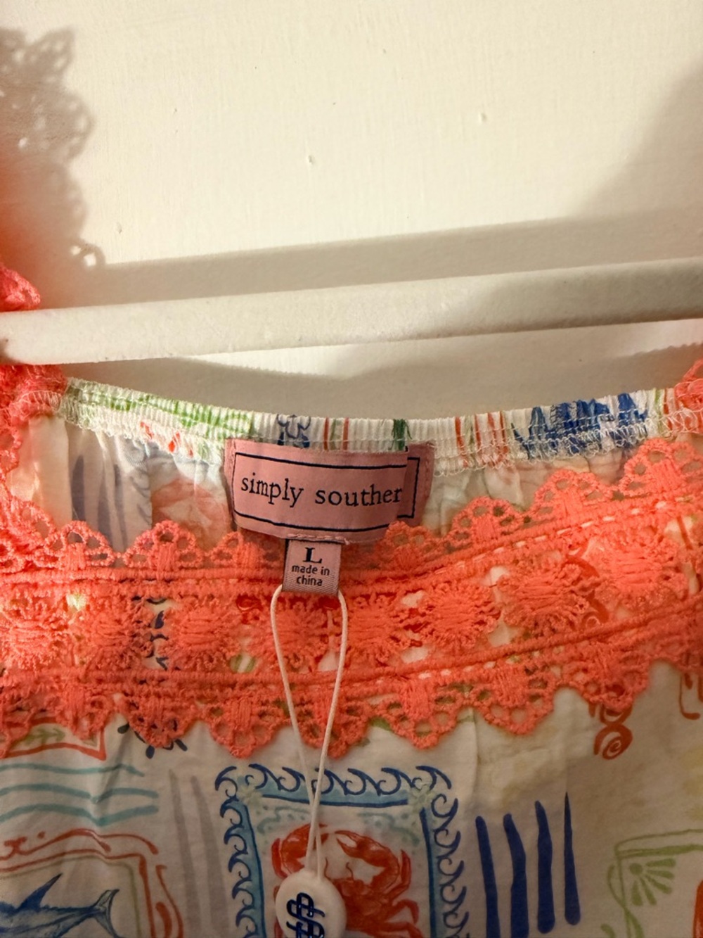 🧡 Simply Southern Coastal Print Maxi Dress – Size Large 🧡 - Picture 2 of 4